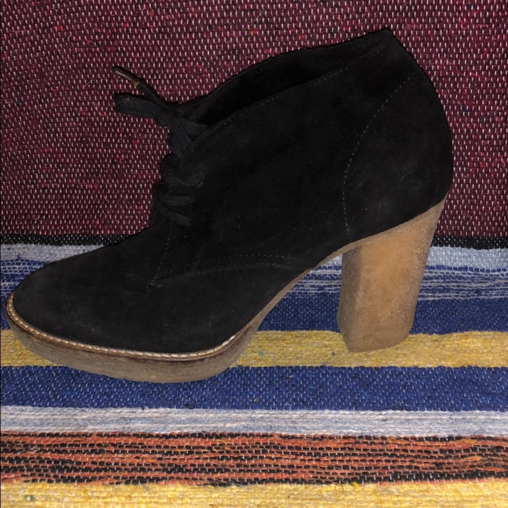 JCrew Black Suede Booties
